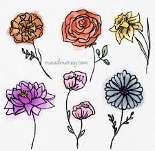 Simple Flower Drawings